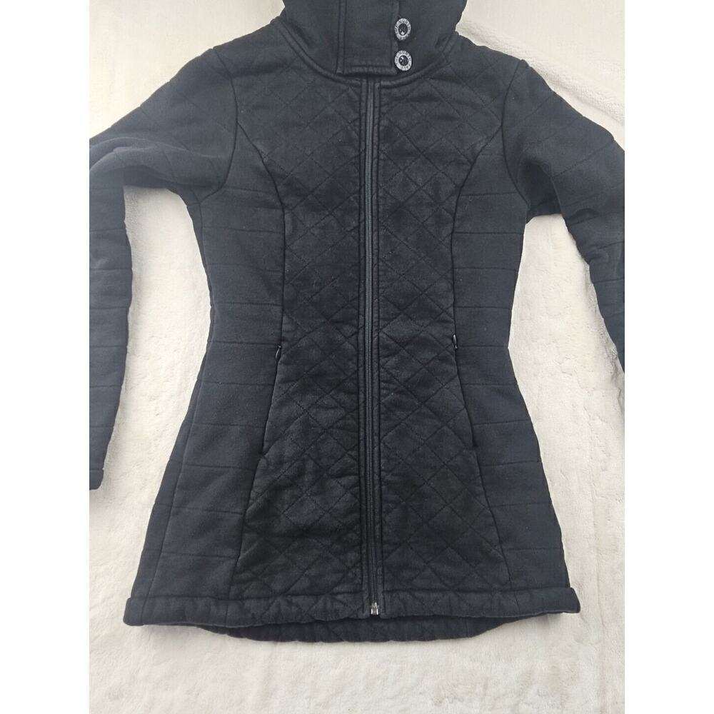 The North Face Jacket XS TNF Caroluna Quilted Fleece Lined Black Full Zip Coat